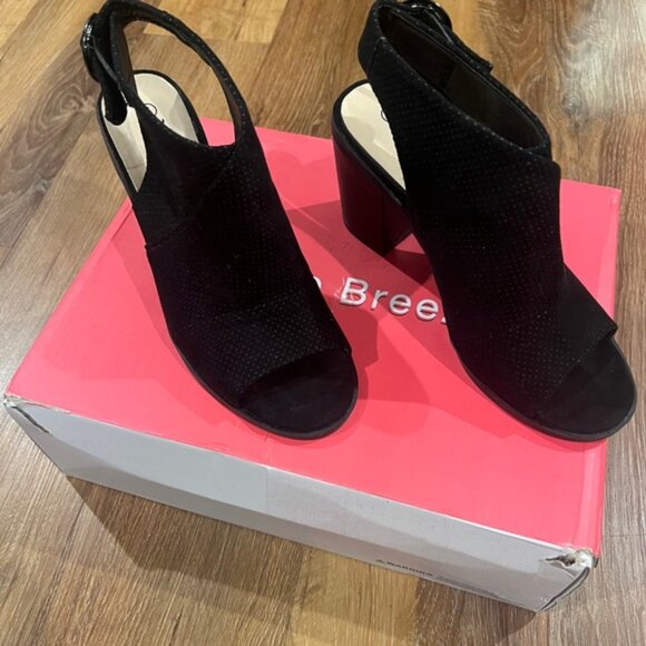 NATURAL BREEZE Black Peep Toe Slingback Bootie (Size 7) NWT - Picture 3 of 8